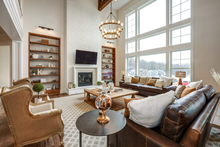 Laurel Pointe living room fireplace - Infinity Homes - Festival of Homes