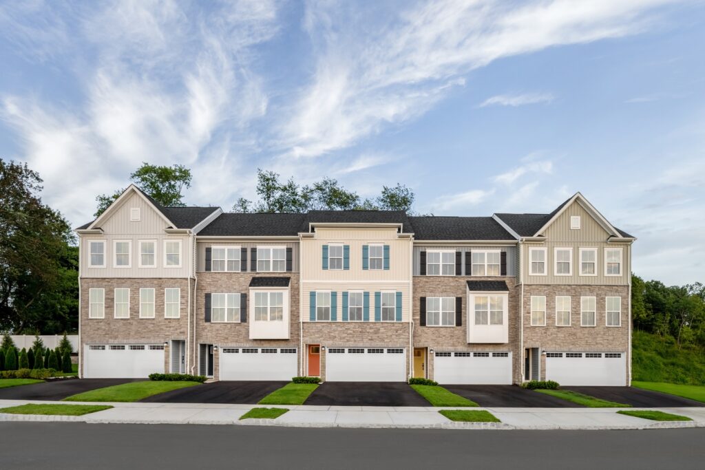 Beautiful 2-Story Townhomes in Neutrals with Different Color Doors, 2-Car Garages - Sonata Model at Scenic Ridge | Pittsburgh New Home Connection