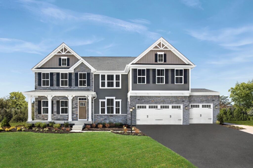 Stunning Luxury Single-Family Home in White & Neutrals, 2 Garages, Corsica Model at Forest View | Pittsburgh New Home Connection